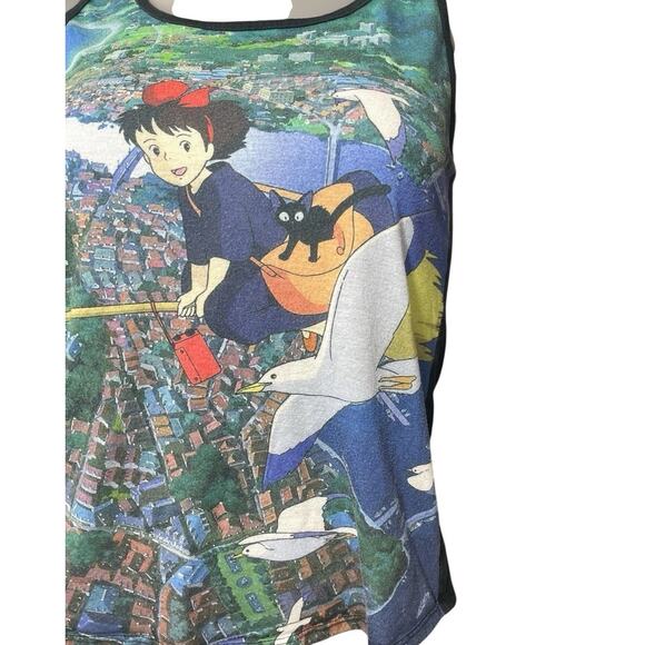 Kiki's Delivery Service Studio Ghibli Tombo Tank Top Medium Black Multicolor - Picture 2 of 5